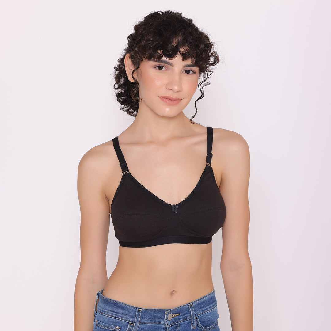 Women's Non Padded Non-Wired Regular Bra-RIO Combo of 4