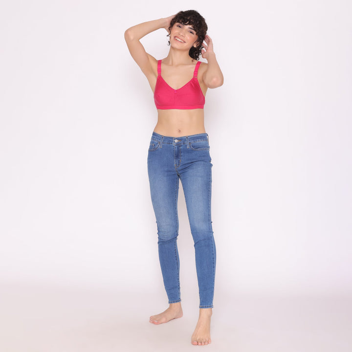 Women's full coverage cotton bra-BELLA