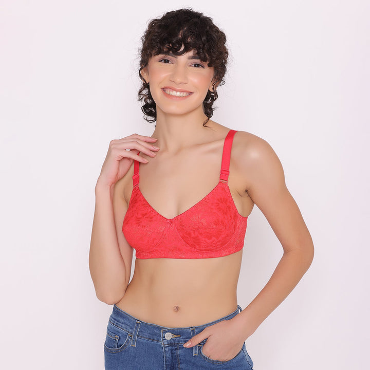 Women's Non Padded Full Coverage Full Net Bra -Erin