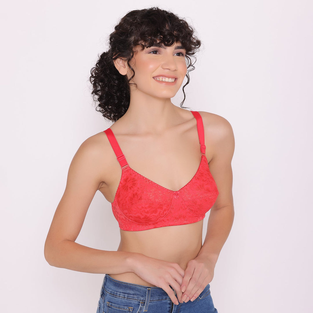 Women's Non Padded Full Coverage Full Net Bra -Erin