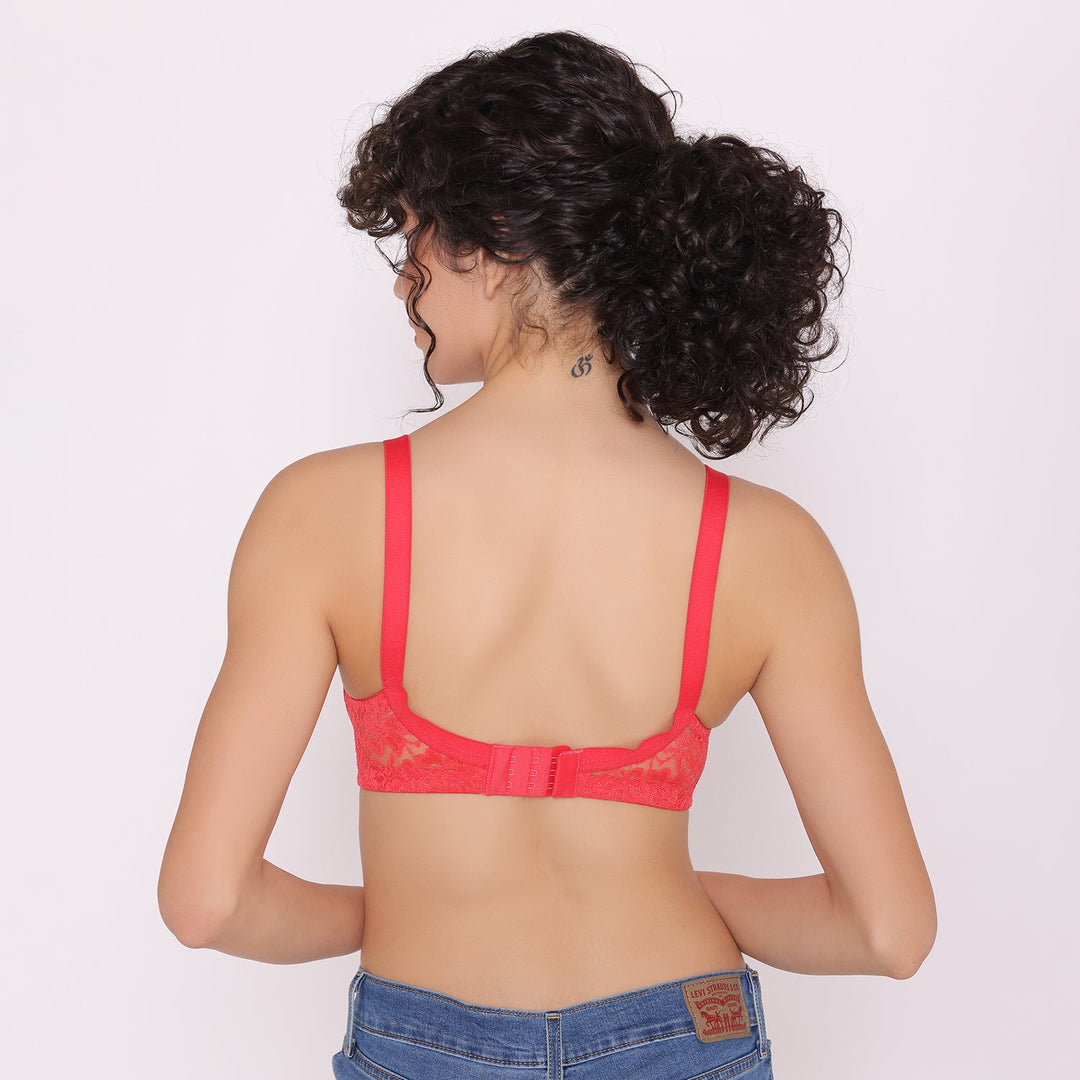 Women's Non Padded Full Coverage Full Net Bra -Erin
