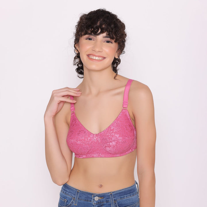 Women's Non Padded Full Coverage Full Net Bra -Erin