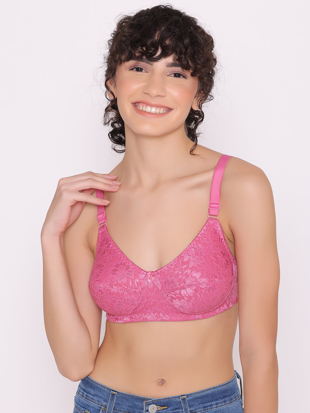 Women's Non Padded Full Coverage Full Net Bra (Pack of 2)-Erin