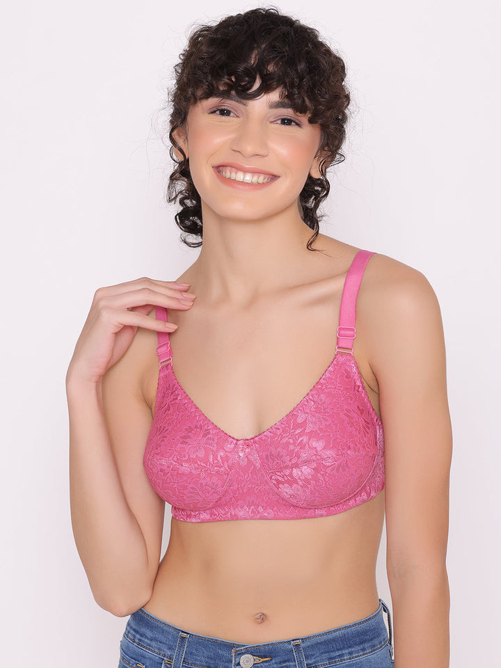 Women's Non Padded Full Coverage Full Net Bra (Pack of 2)-Erin