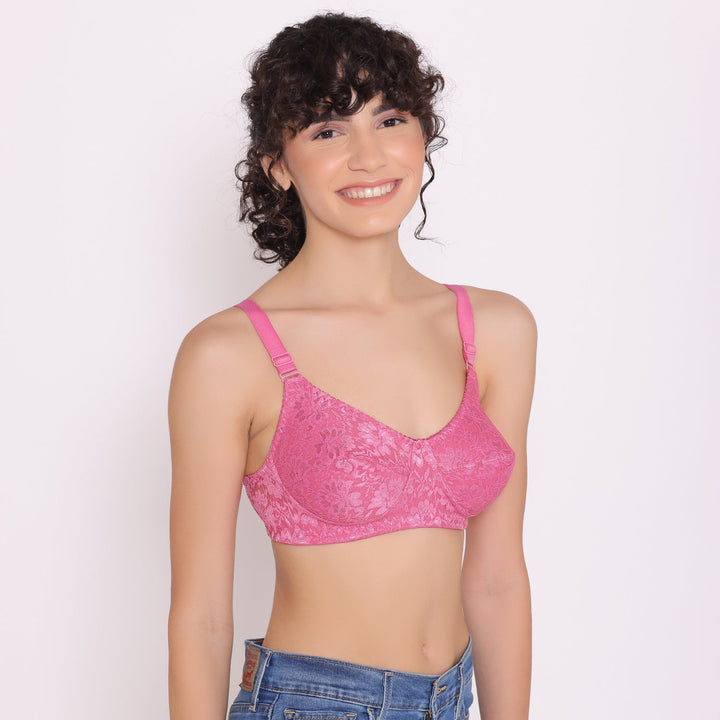 Women's Non Padded Full Coverage Full Net Bra -Erin