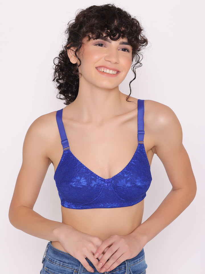 Women's Non Padded Full Coverage Full Net Bra (Pack of 2)-Erin