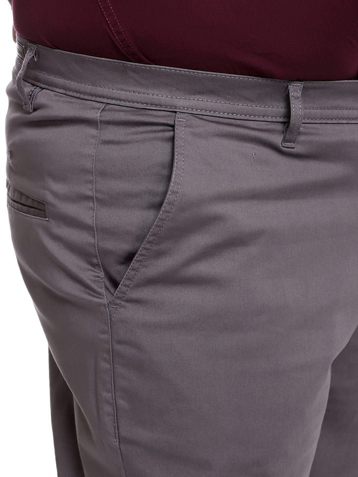 Plus Size Grey Smart Fit Trousers