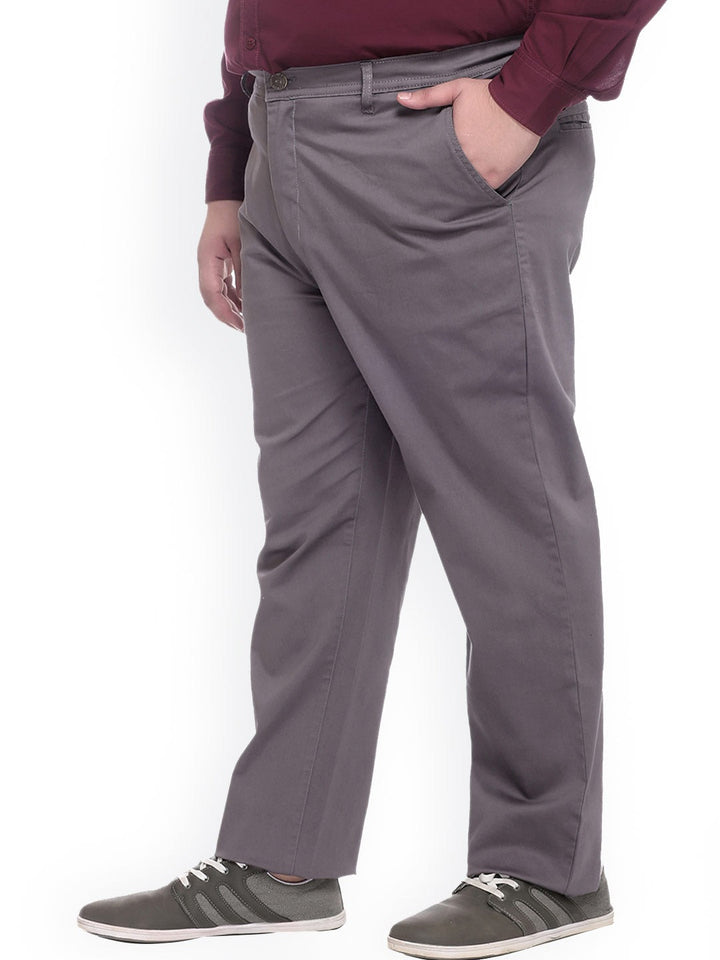 Plus Size Grey Smart Fit Trousers