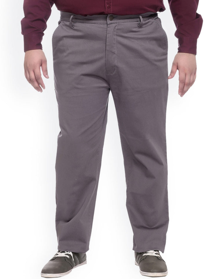 Plus Size Grey Smart Fit Trousers