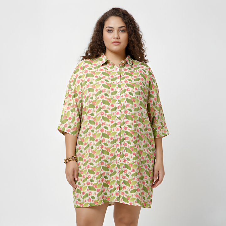 Lotus Print Kaftan Top