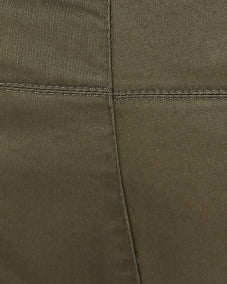 Plus Size Men Olive Green Solid Smart Fit Flat-Front Trousers