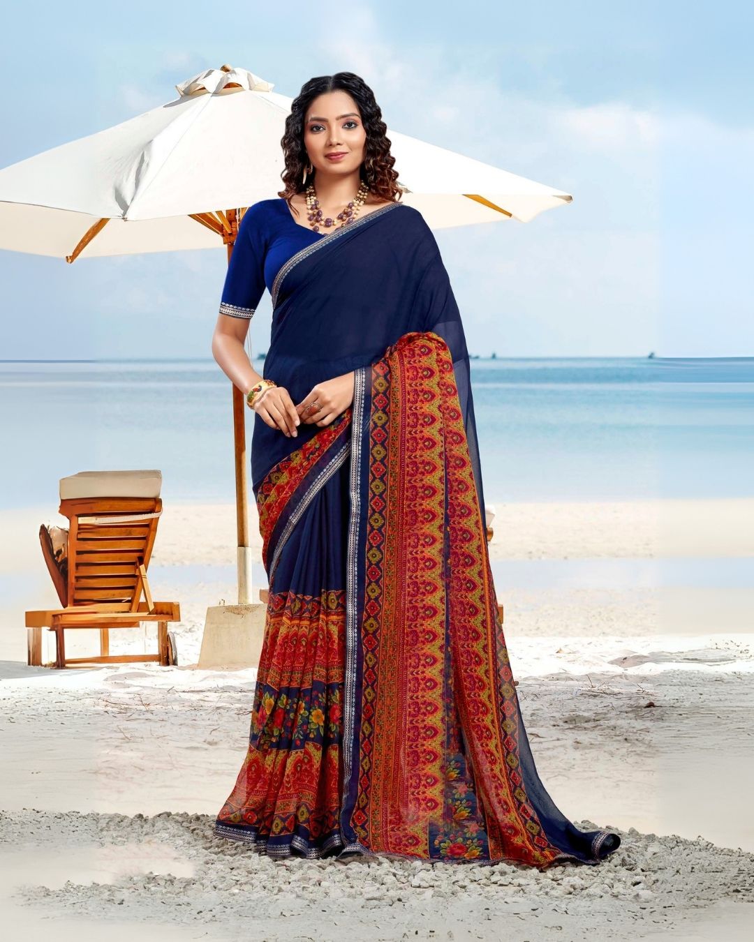 Rangeeli Blue Saree
