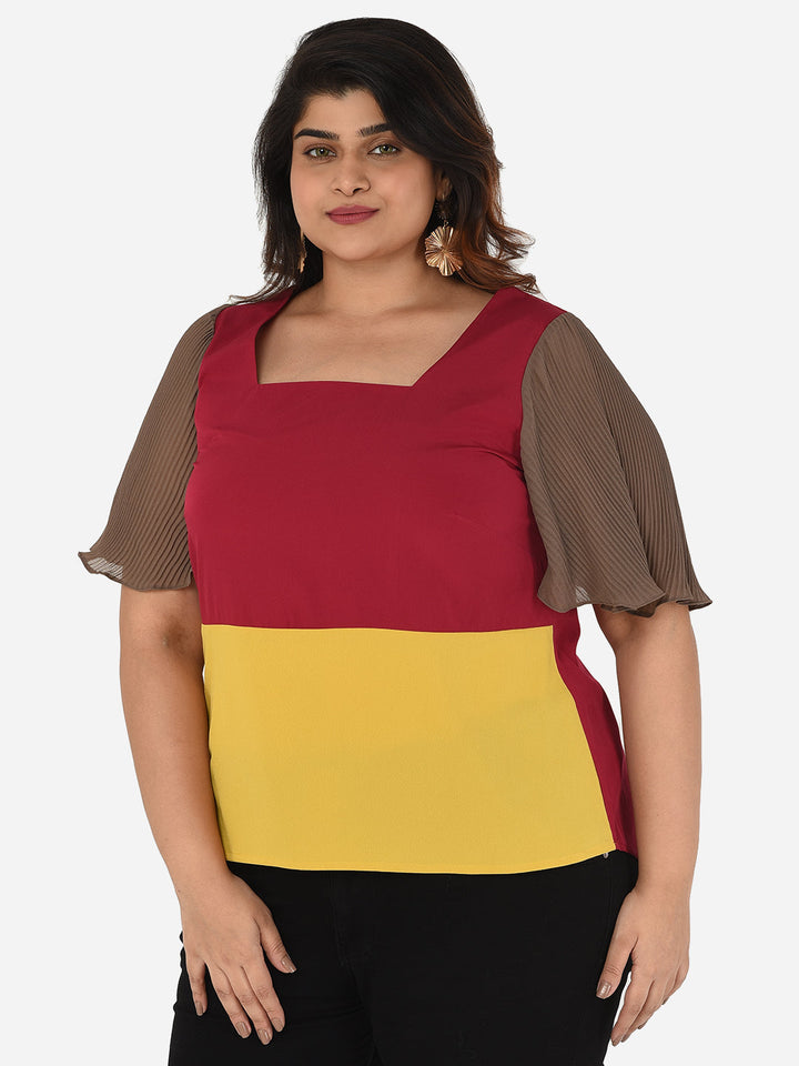 Nicole Colour-block Top