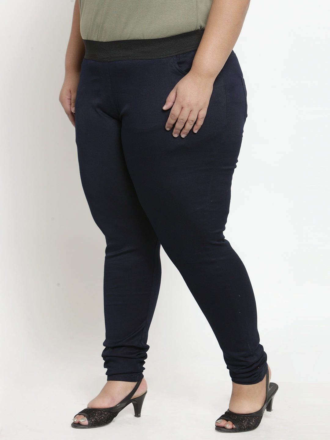 Plus Size Blue Slim Jeggings