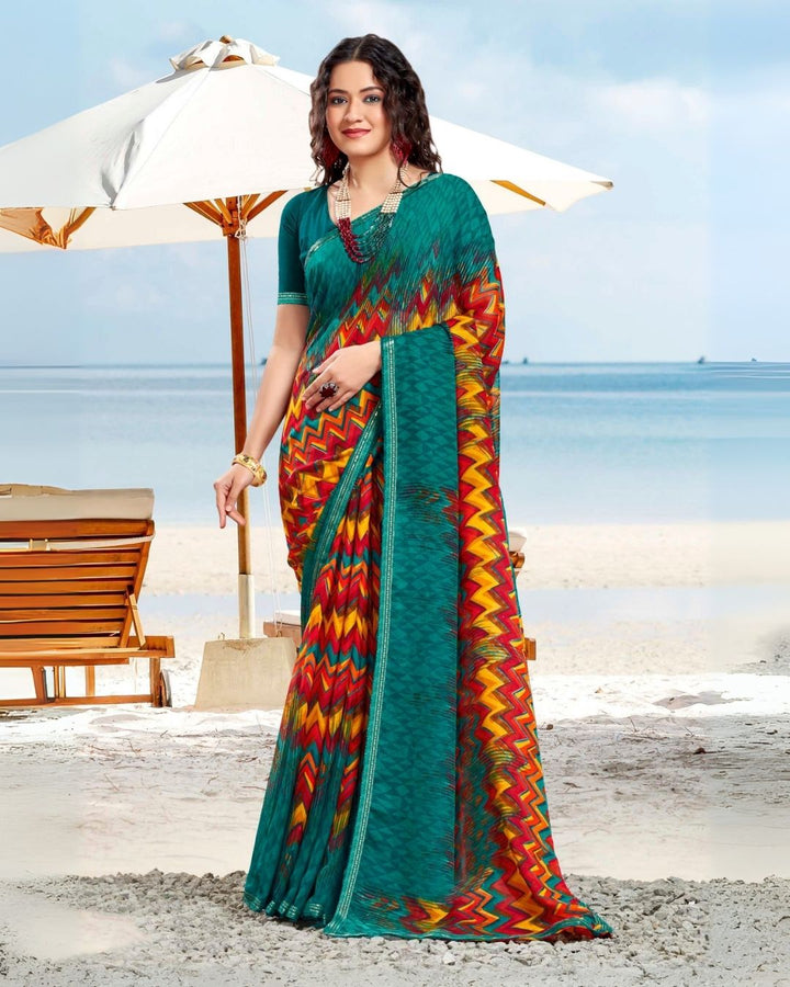 Rangeeli Sea-Green Saree