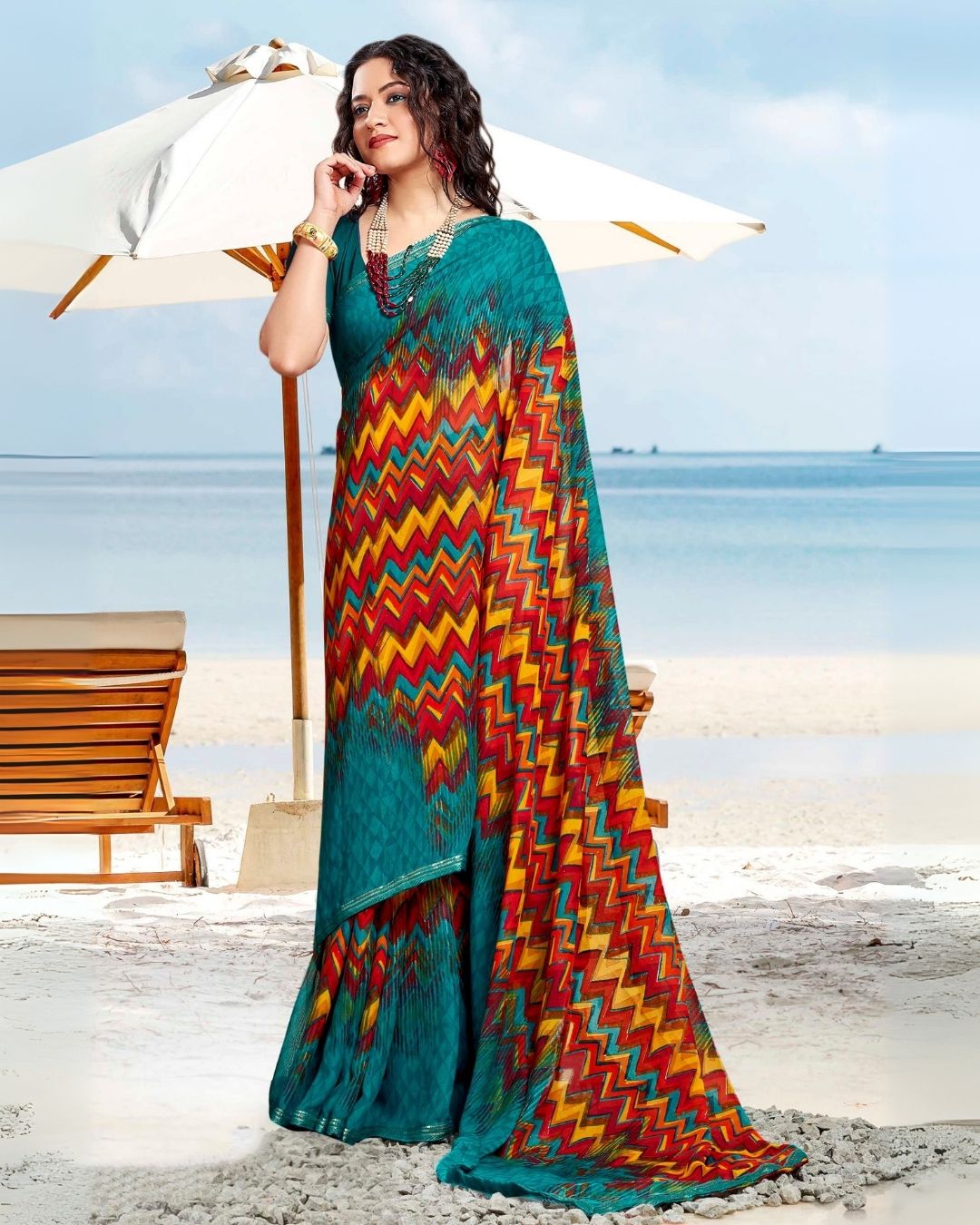 Rangeeli Sea-Green Saree