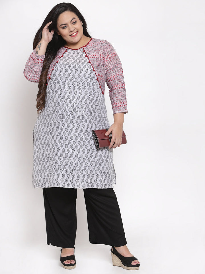 Plus Size Women Black Solid Wide Leg Palazzos