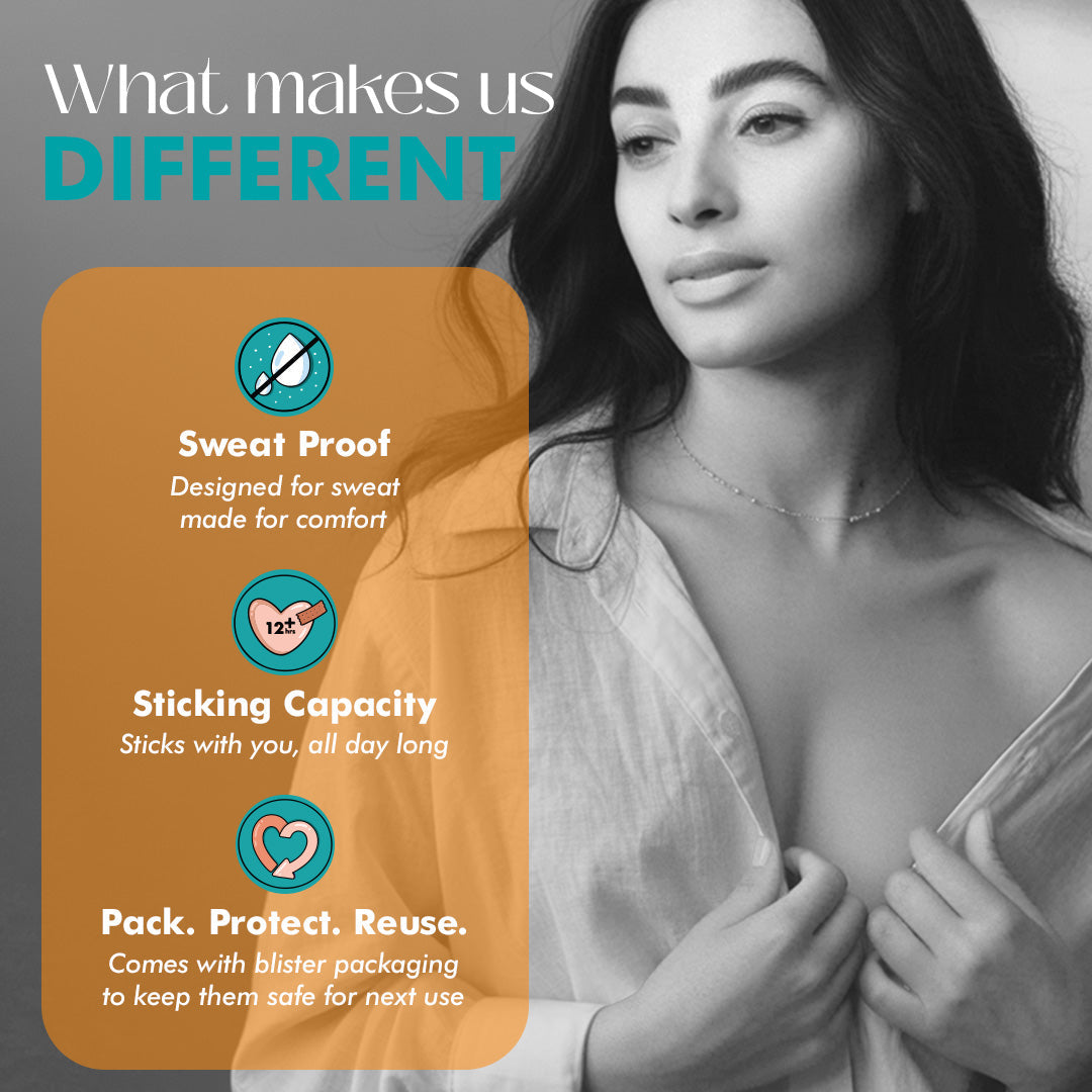 No Glue Reusable Nipple Covers