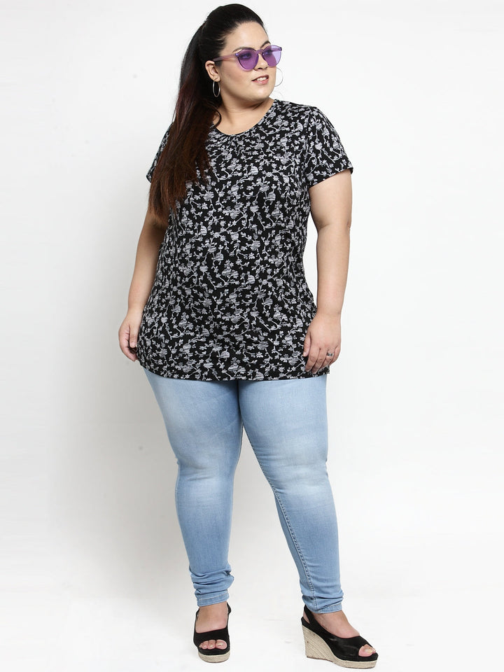Plus Size Women Blue Slim Fit Jeans