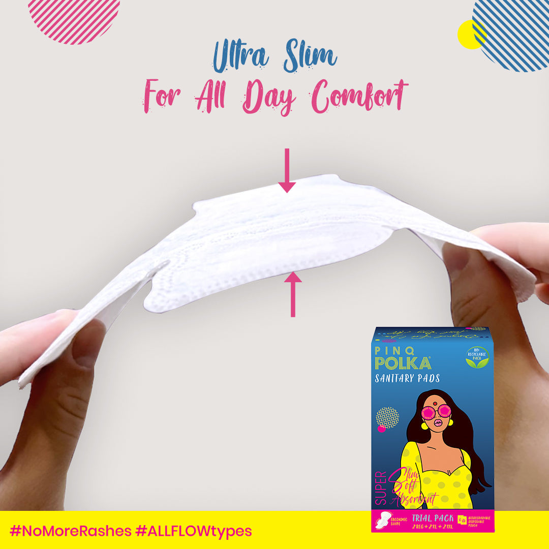 Sanitary Pads - Trial Pack (MRP ₹129 @ ₹59/-)