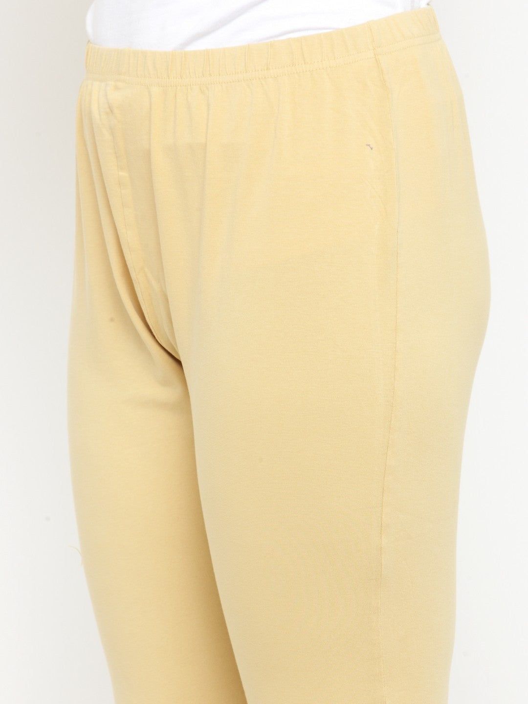 Plus Size Beige Churidar Leggings