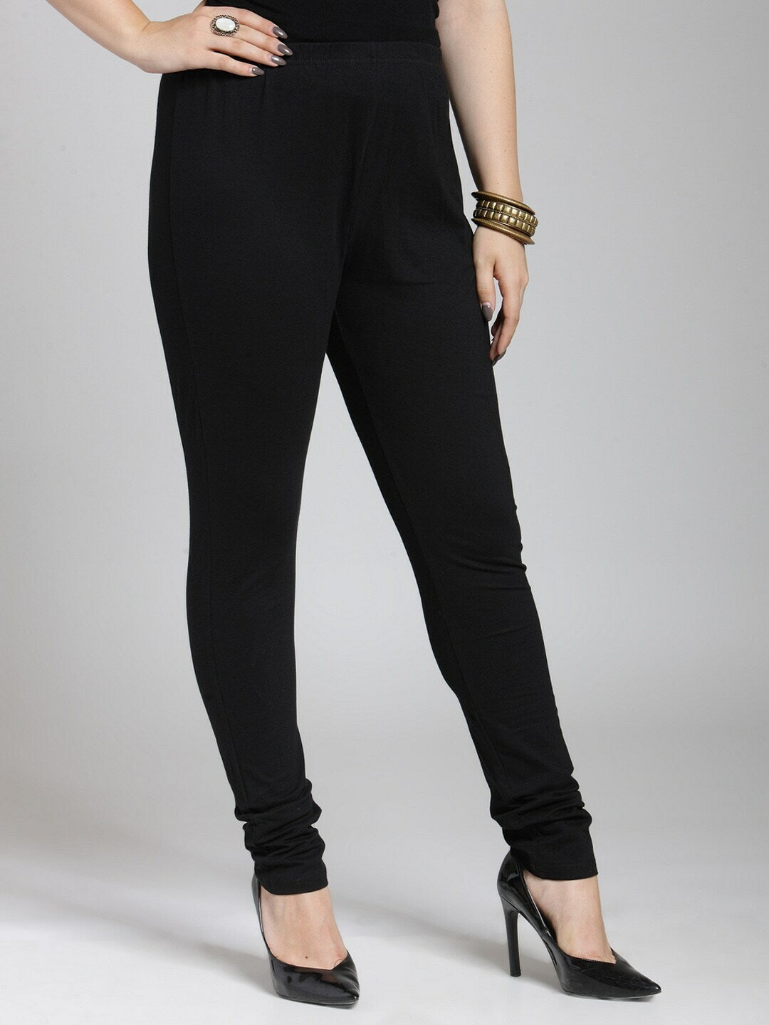 Plus Size Women Solid Legging
