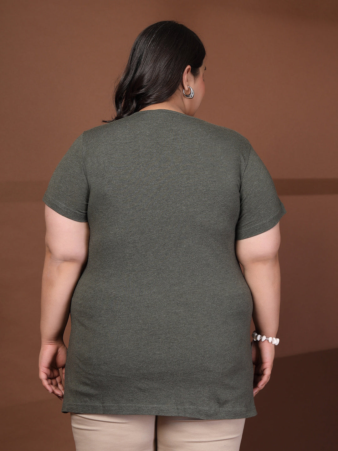 Plus Size Typography Printed T-shirt