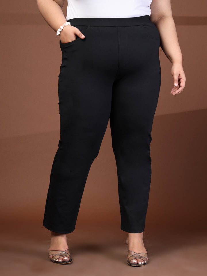 Plus Size Ankle Length Gym Tights