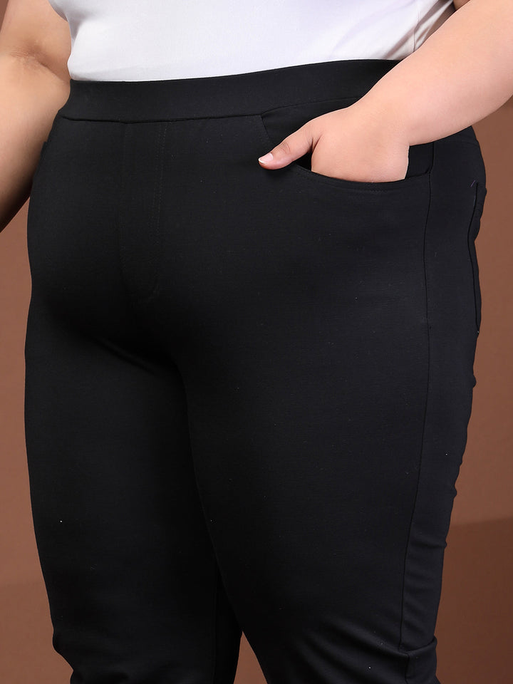 Plus Size Ankle Length Gym Tights
