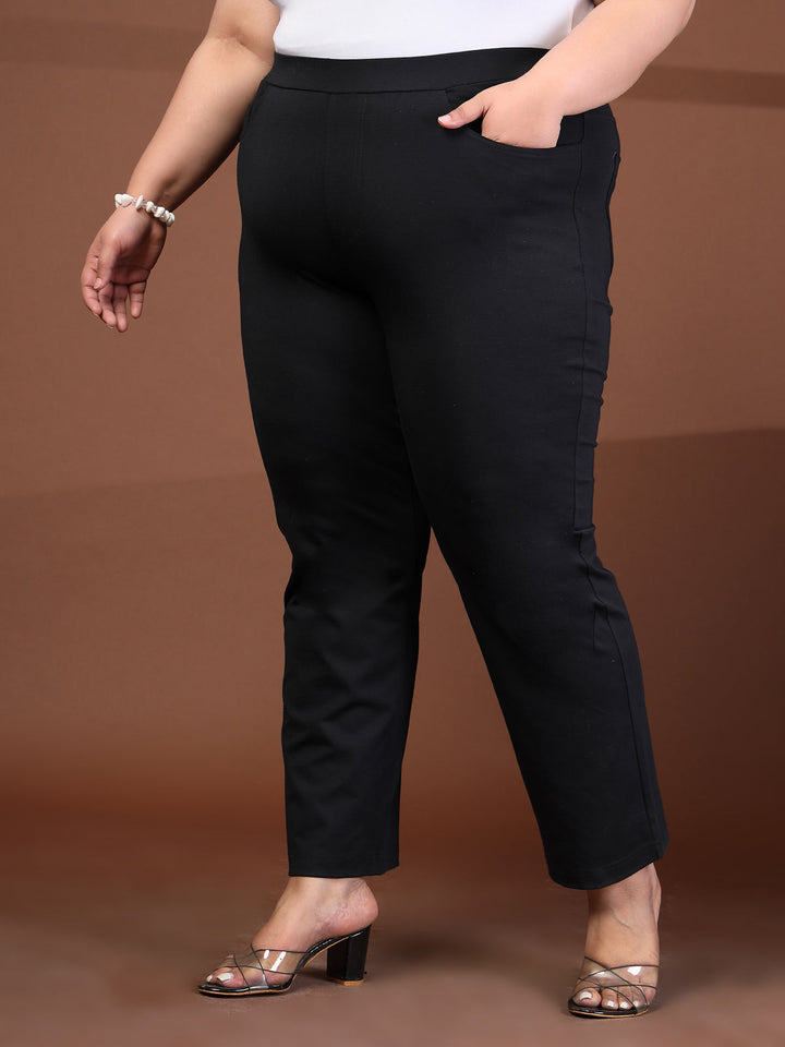 Plus Size Ankle Length Gym Tights