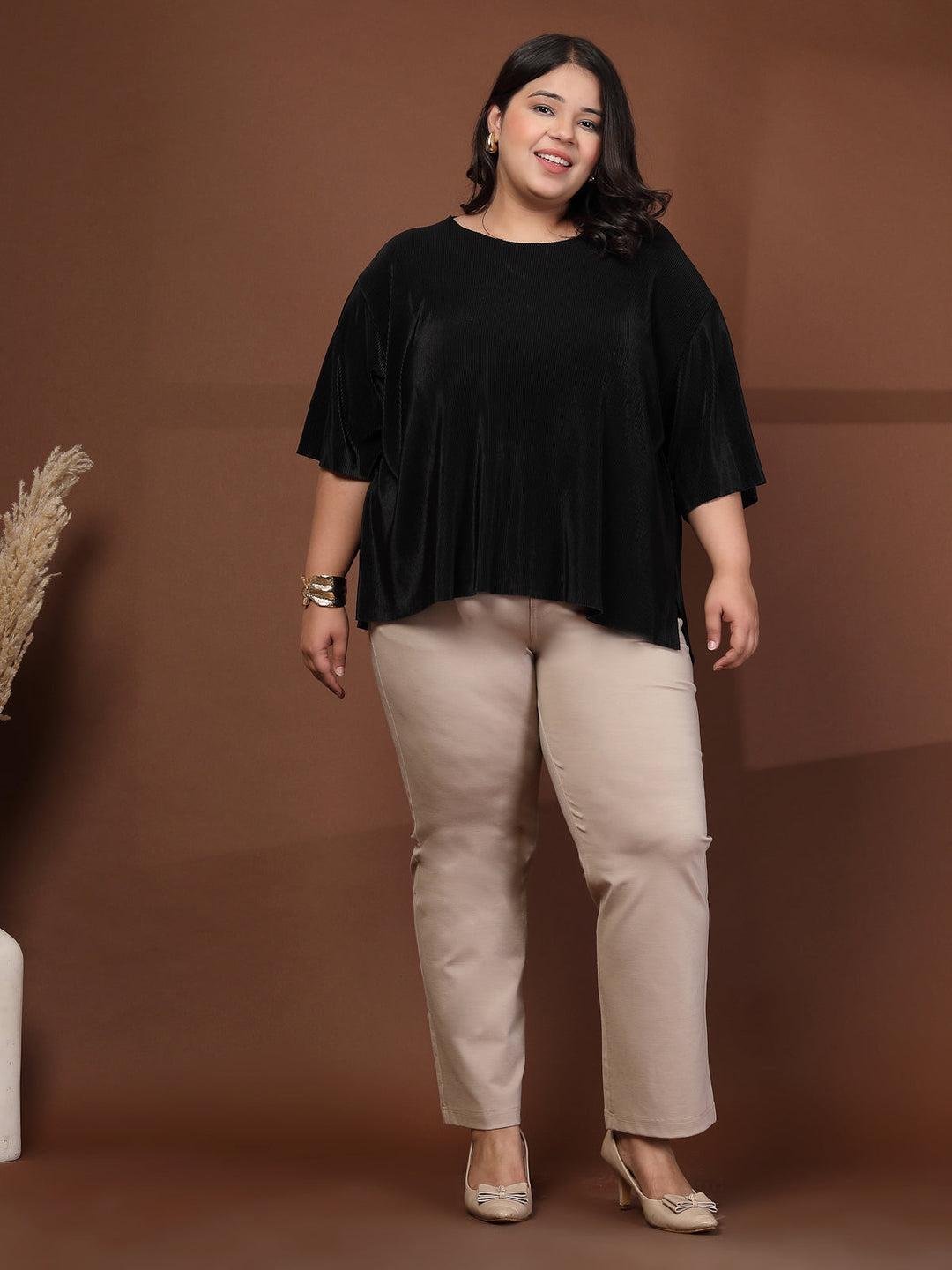 Plus Size Ankle Length Gym Tights