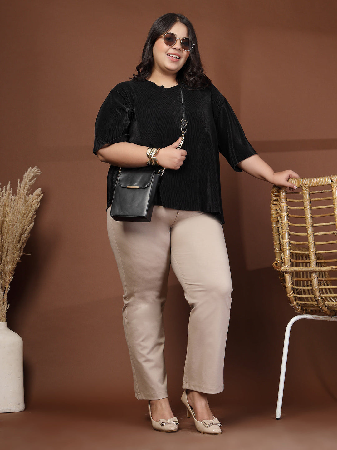 Plus Size Ankle Length Gym Tights