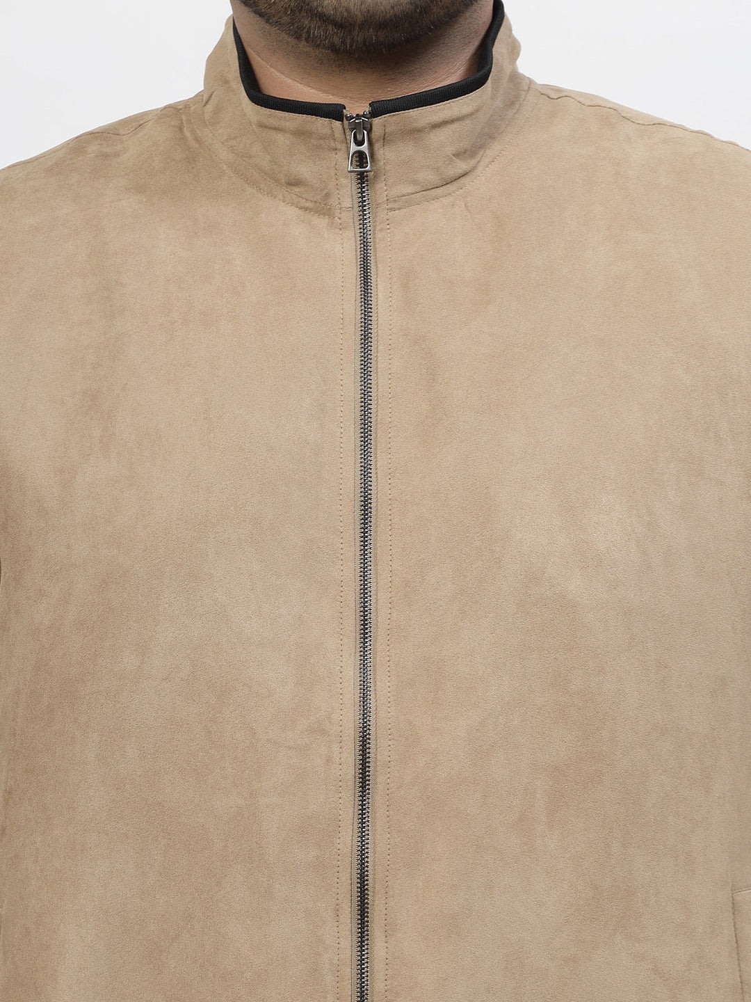 Plus Size Men Open Front Jacket