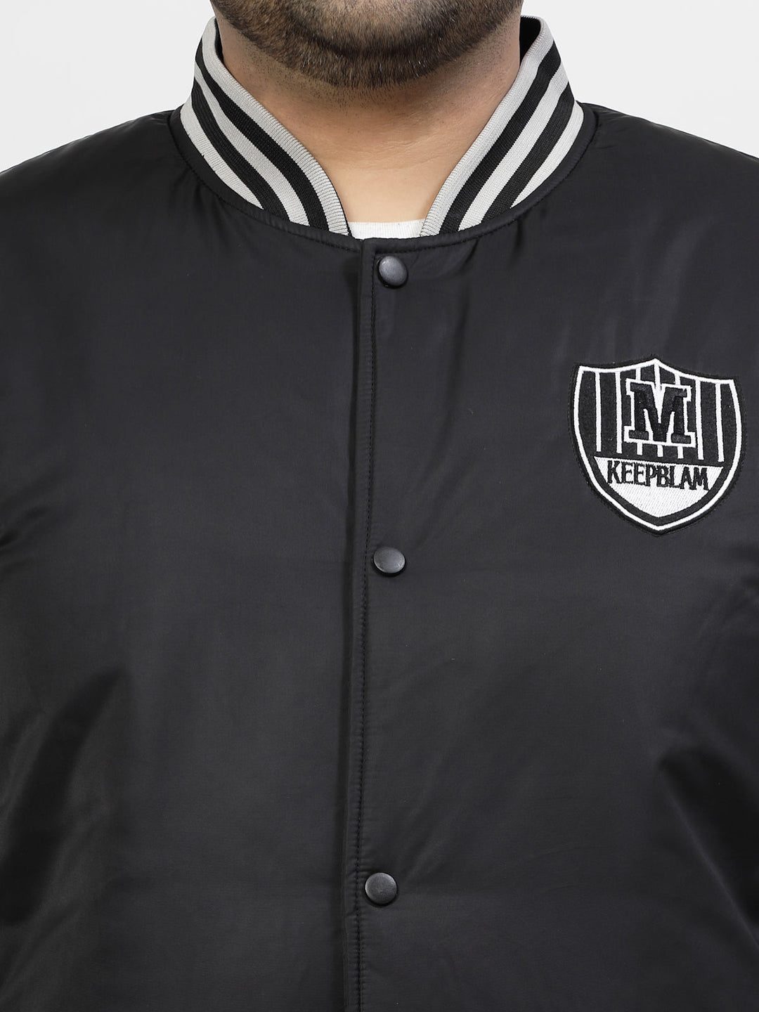 Plus Size Men Colourblocked Tailored Jacket