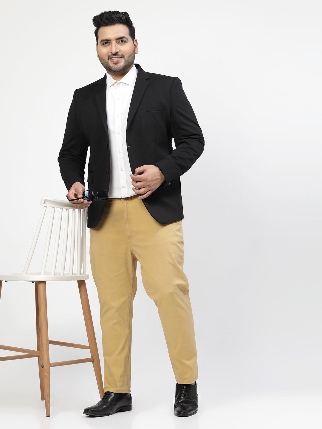 Plus Size Single Breasted Formal Blazer