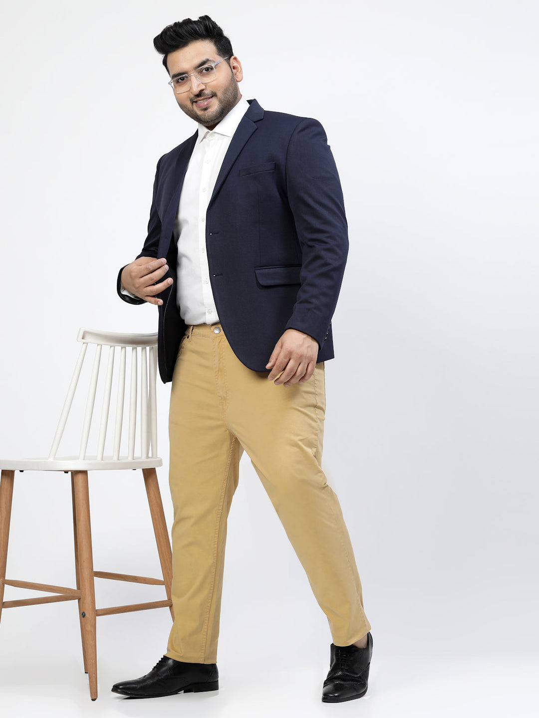 Plus Size Single Breasted Formal Blazer