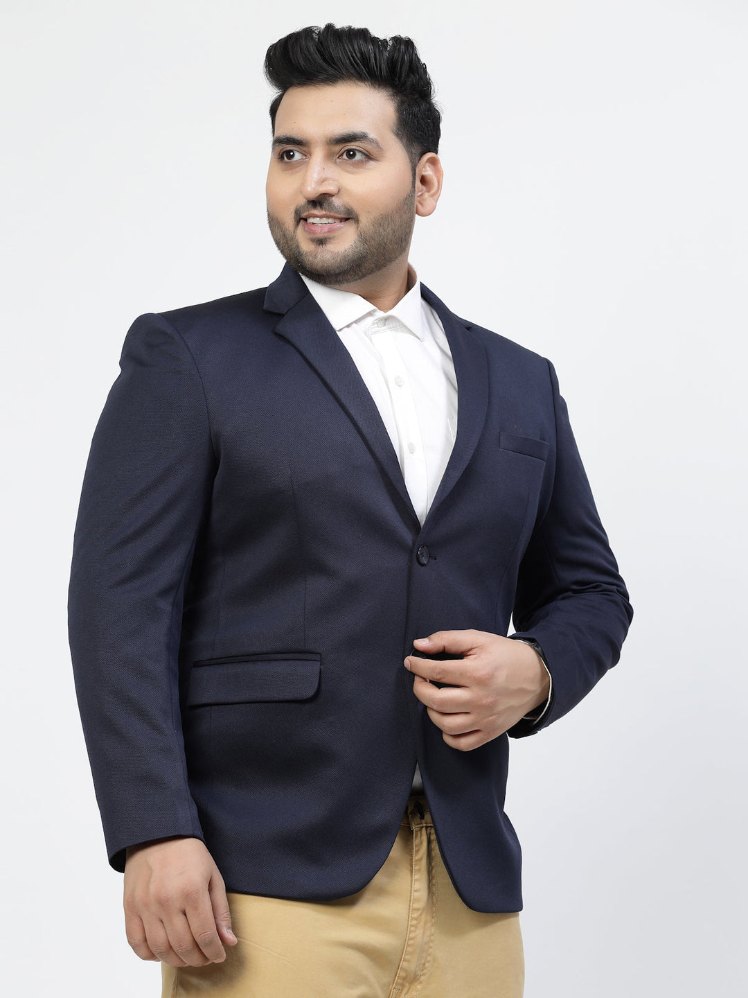 Plus Size Single Breasted Formal Blazer