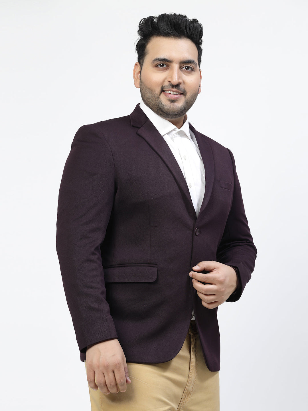 Plus Size Single Breasted Formal Blazer