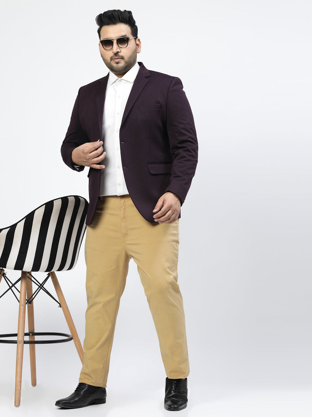 Plus Size Single Breasted Formal Blazer