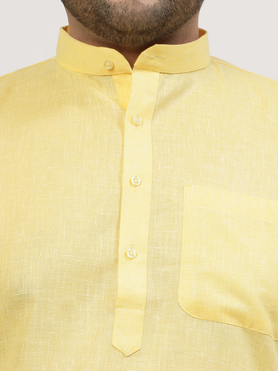 Plus Size  Yellow & White Regular Pure Cotton Kurta with Pyjamas