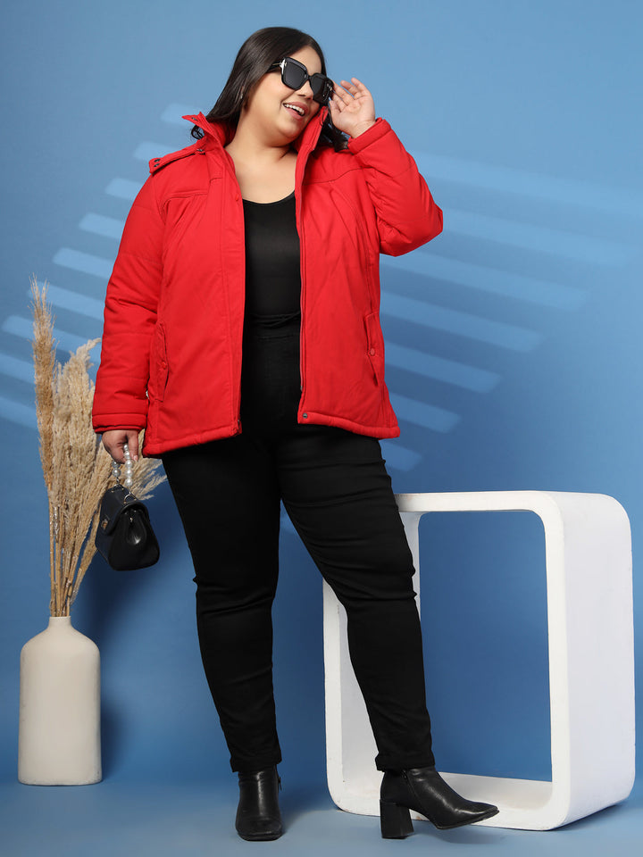 Plus Size Women Lightweight Puffer Jacket