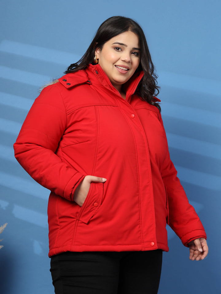 Plus Size Women Lightweight Puffer Jacket