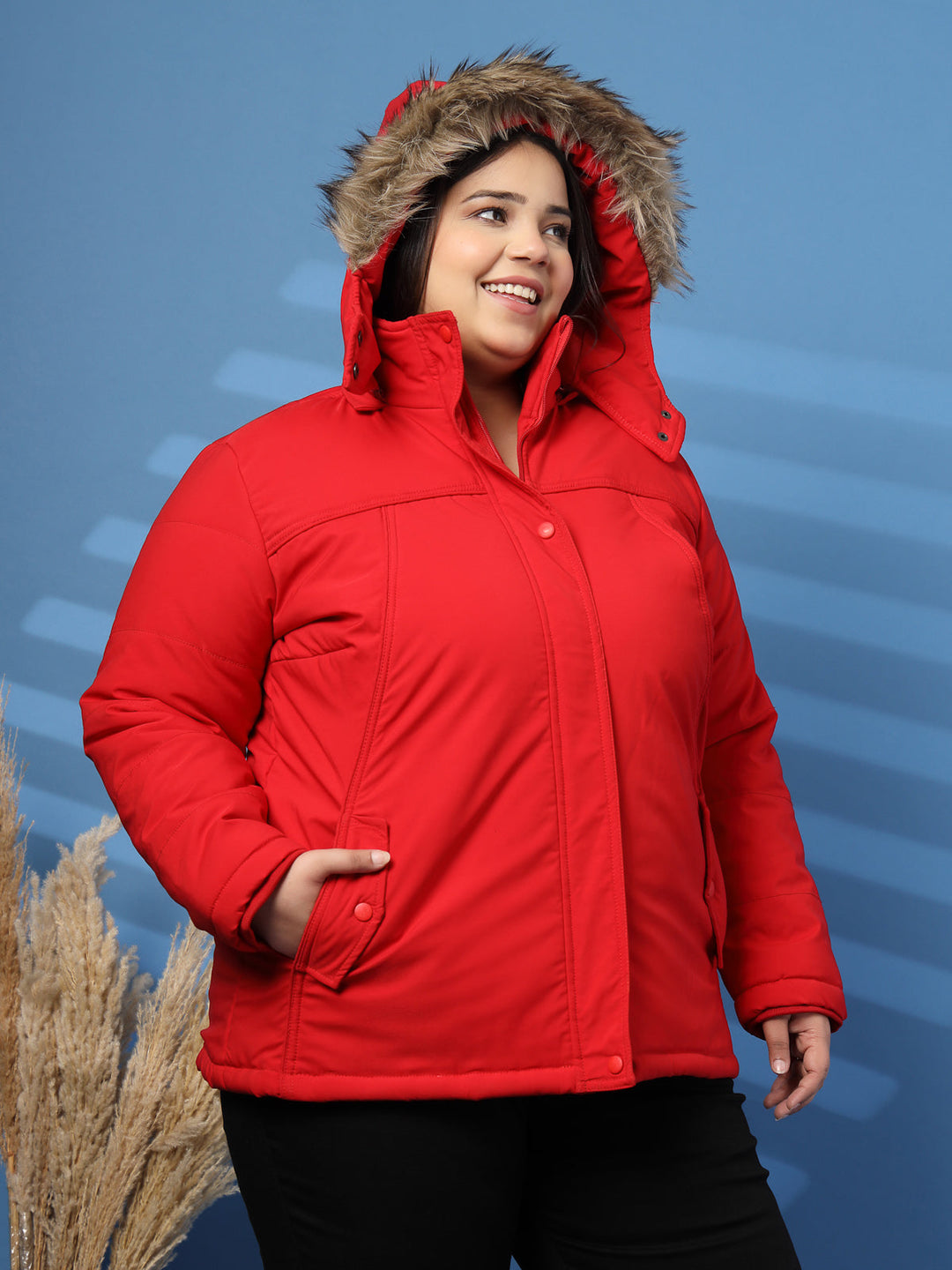 Plus Size Women Lightweight Puffer Jacket