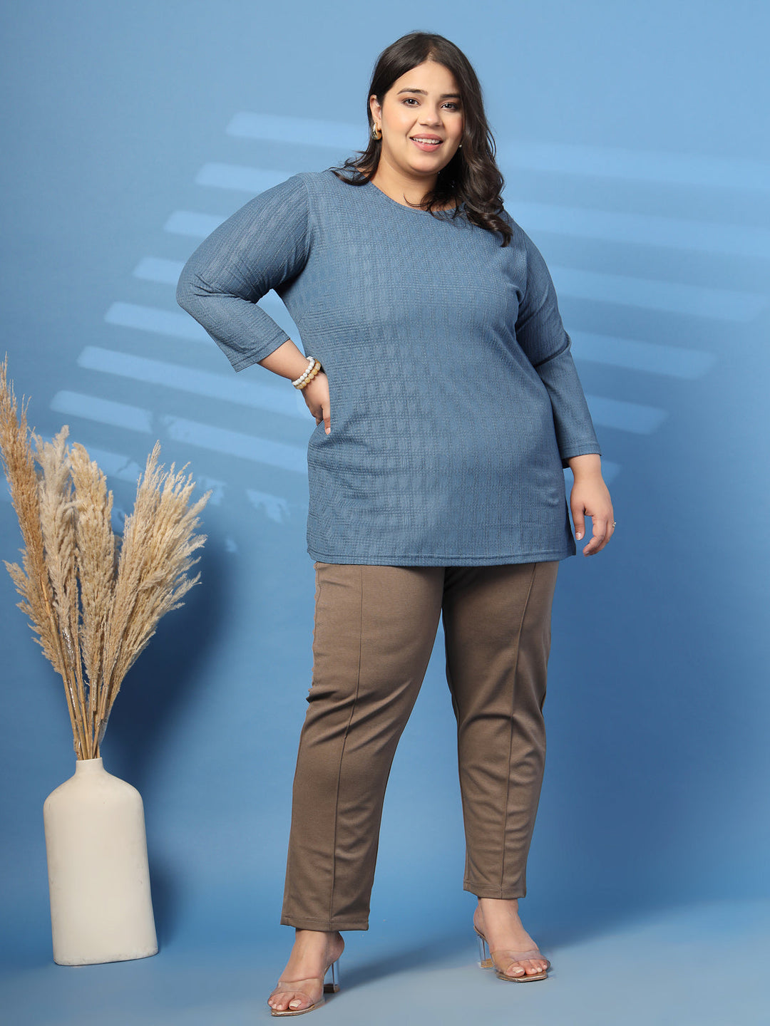 Plus Size Women Brown Jeggings