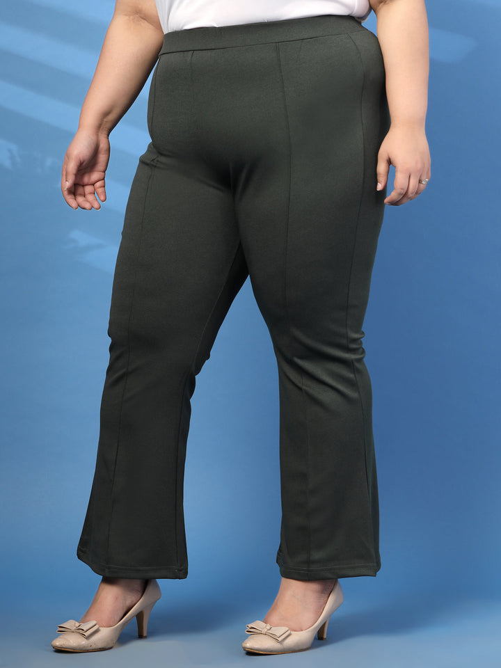 Plus Size Olive Slim Fit Jeggings