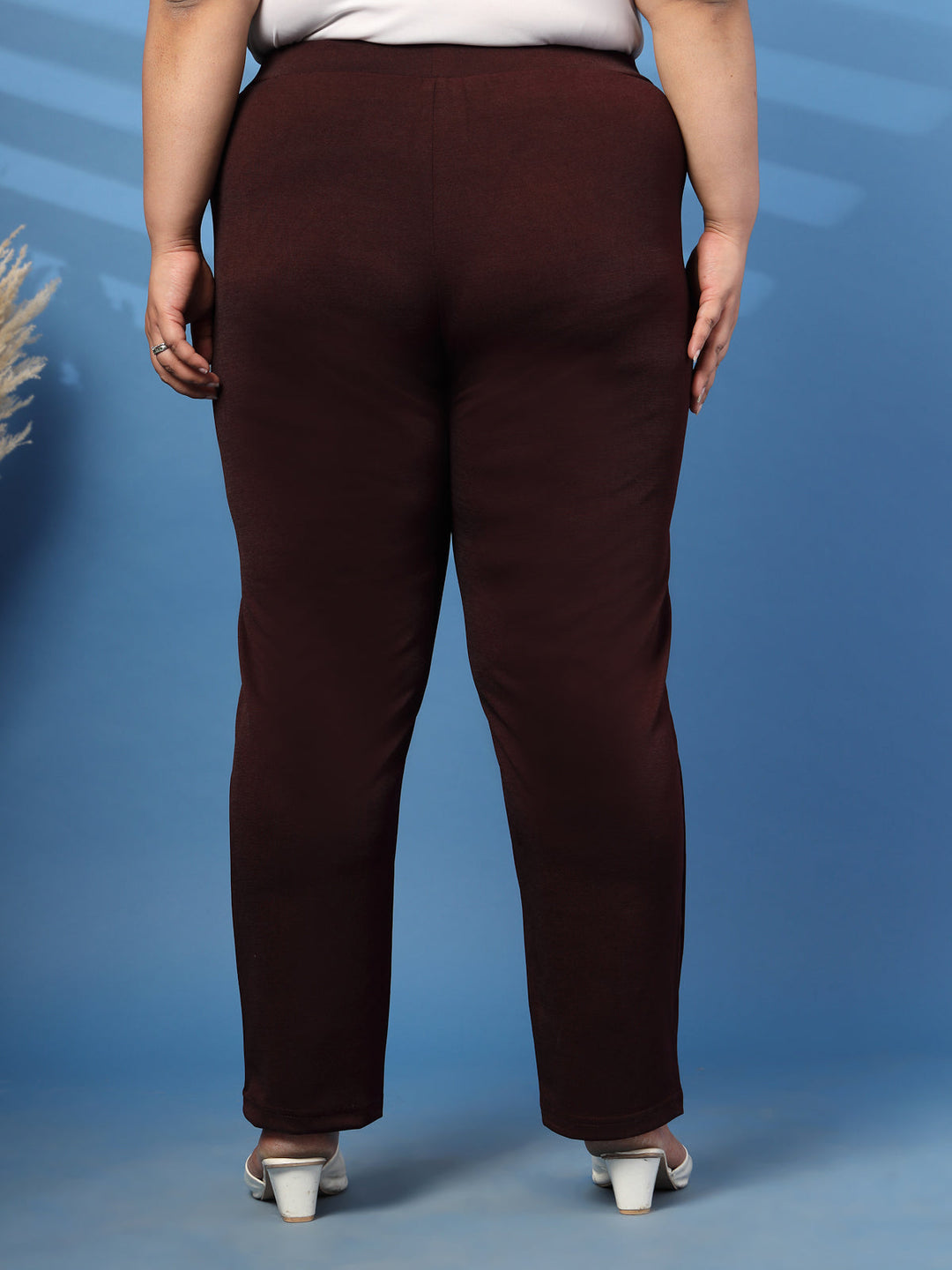 Plus Size Women Wine Jeggings