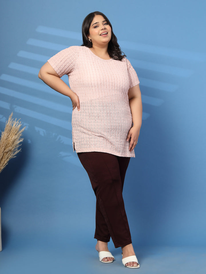 Plus Size Women Wine Jeggings