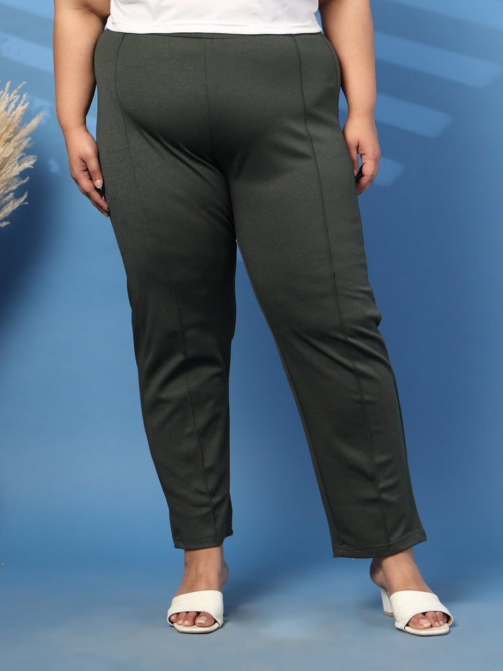 Plus Size Women Olive Jeggings
