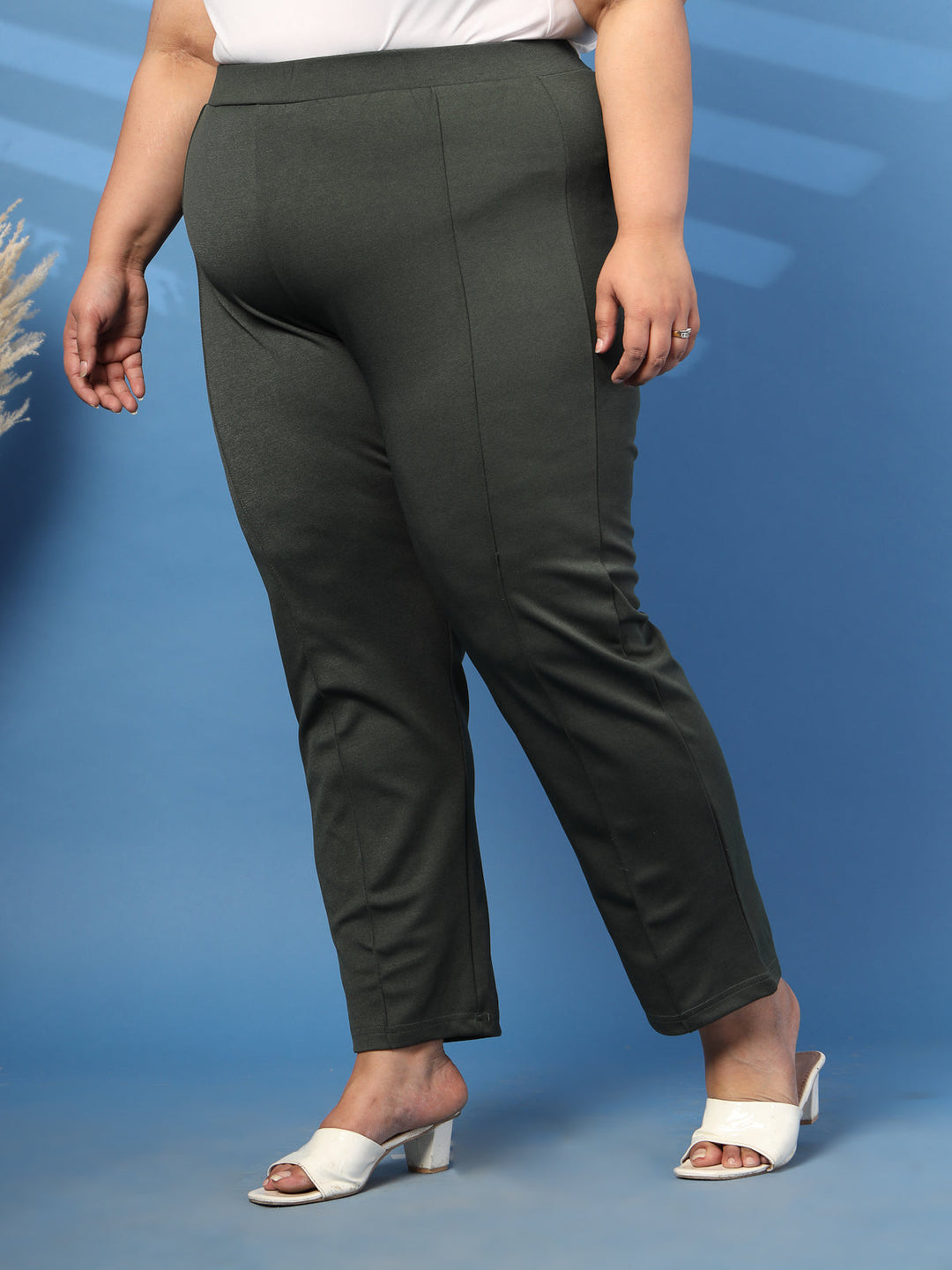 Plus Size Women Olive Jeggings