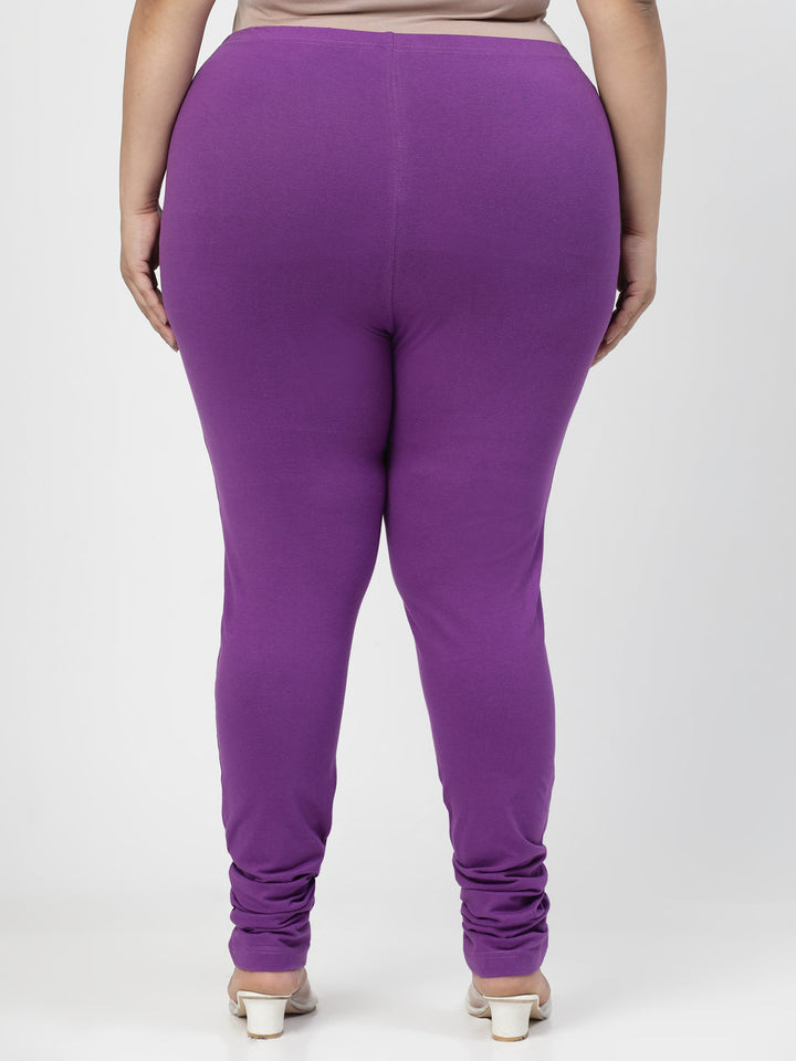 Plus Size Pink Churidar Leggings